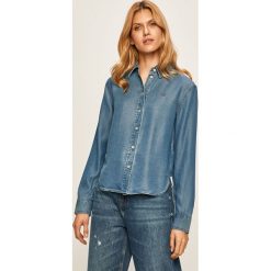 Calvin Klein Jeans - Koszula. Bluzki damskie Calvin Klein Jeans, s, bez wzorów, z lyocellu, klasyczne, z klasycznym kołnierzykiem, z długim rękawem. Za 399,90 zł.