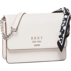 Torebka DKNY - Liza-Sm Shoulder R01E1935 White WHT. Białe listonoszki damskie DKNY, bez wzorów, ze skóry, na ramię, bez dodatków. Za 719,00 zł.
