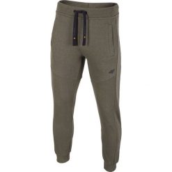 Spodnie dresowe męskie SPMD002 - khaki melanż. Brązowe spodnie męskie 4f, na imprezę, m, bez wzorów, z dzianiny. Za 119,99 zł.