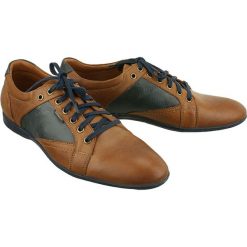 KRISBUT 4860-4-1 cognac, półbuty męskie. Brązowe półbuty męskie Krisbut, bez wzorów, ze skóry, na sznurówki. W wyprzedaży za 135,00 zł.