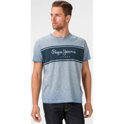 Pepe Jeans Edwin Koszulka Niebieski. Niebieskie podkoszulki męskie Pepe Jeans, m, bez wzorów, z bawełny, z krótkim rękawem. Za 175,95 zł.