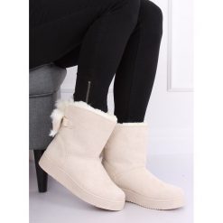 Śniegowce emusy beżowe LV70P BEIGE II GATUNEK. Brązowe botki dziewczęce . Za 43,61 zł.
