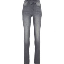 Jegginsy bonprix szary. Szare jeansy damskie bonprix, bez wzorów, z jeansu. Za 74,99 zł.