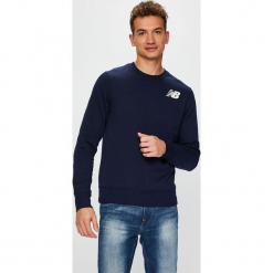 New Balance - Bluza. Szare bluzy męskie rozpinane New Balance, m, z nadrukiem, z bawełny, bez kaptura. Za 199,90 zł.