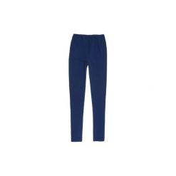 Spodnie damskie legginsy, ciążowe. Niebieskie legginsy damskie marki TXM. Za 23,99 zł.