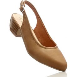 Buty ślubne damskie: Czółenka z paskiem bonprix wielbłądzia wełna