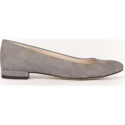 Klasyczne nubukowe balerinki bez ozdób - skóra naturalna - model 050 - kolor grafitowy. Szare baleriny damskie Zapato, bez wzorów, ze skóry, klasyczne, bez obcasa. Za 299,00 zł.