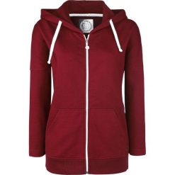 Bluzy damskie: RED by EMP Groundbreaker Bluza z kapturem rozpinana damska bordowy