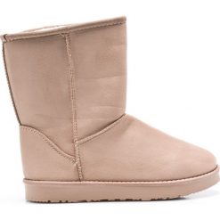 Answear - Botki. Różowe buty zimowe damskie marki Public Desire, z materiału, na obcasie. W wyprzedaży za 79,90 zł.
