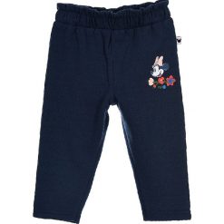 Spodnie "Minnie Mouse" w kolorze granatowym. Niebieskie spodnie niemowlęce z nadrukiem. W wyprzedaży za 35,95 zł.