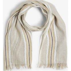 Weekend Max Mara - Szalik damski z dodatkiem lnu – Abavo, beżowy. Brązowe szaliki damskie Weekend Max Mara, bez wzorów. Za 449,95 zł.