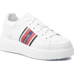 Sneakersy POLLINI - SA15044G17TT0100 Bianco. Białe półbuty damskie Pollini, ze skóry ekologicznej. Za 859,00 zł.