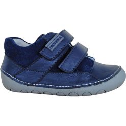 Protetika buty barefoot chłopięce Ned 19 niebieskie. Niebieskie buty chłopięce zimowe Protetika, ze skóry, bez zapięcia. Za 199,00 zł.