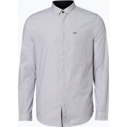 Armani Exchange - Koszula męska, niebieski. Niebieskie koszule męskie Armani Exchange, xl, w paski, z bawełny, wizytowe, bez kołnierzyka, bez rękawów. Za 449,95 zł.
