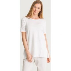 BLUZKA PERSEO Max Mara Leisure. Białe bluzki damskie Max Mara Leisure, xl, bez wzorów, z elastanu, z okrągłym kołnierzem, bez rękawów. Za 245,00 zł.