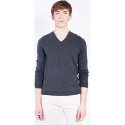 Szary sweter męski ze ściągaczem. Swetry męskie Trussardi Jeans. Za 195,00 zł.