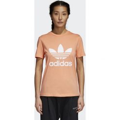 Koszulka adidas Trefoil Tee (CD6892). Różowe koszulki damskie marki Adidas, bez wzorów, z bawełny, bez kołnierzyka. Za 69,99 zł.