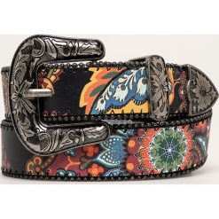 Desigual - Pasek. Czarne paski damskie Desigual, w paski, ze skóry ekologicznej. W wyprzedaży za 139,90 zł.