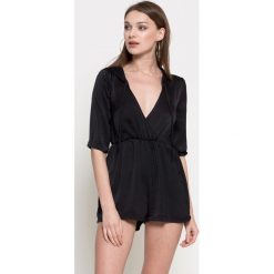 Missguided - Kombinezon. Czarne kombinezony damskie marki Missguided, s, bez wzorów, z poliesteru, z kapturem, bez rękawów. W wyprzedaży za 79,90 zł.