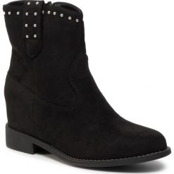 Botki DeeZee WS2991-01. Czarne botki damskie DeeZee, z materiału, bez obcasa, bez zapięcia. Za 119,99 zł.