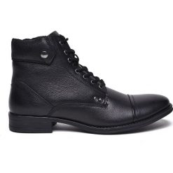 BOTKI MĘSKIE Z NATURALNEJ SKÓRY. Czarne bez kategorii Top Secret, na jesień, ze skóry. Za 249,99 zł.