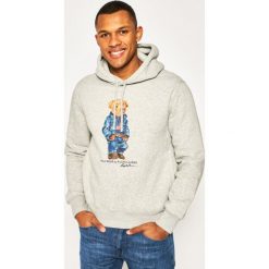 Bluza Polo Ralph Lauren 710792904. Szare bluzy męskie Polo Ralph Lauren, xl, bez wzorów, z bawełny, polo, bez rękawów, bez kaptura. Za 769,00 zł.
