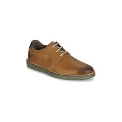 Derby Clarks GRANDIN PLAIN. Pomarańczowe półbuty męskie Clarks, bez wzorów, bez zapięcia. Za 349,00 zł.