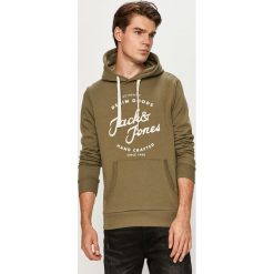 Jack & Jones - Bluza. Szare bluzy męskie Jack & Jones, s, z nadrukiem, z bawełny, z kapturem, bez rękawów, z kapturem. Za 129,90 zł.