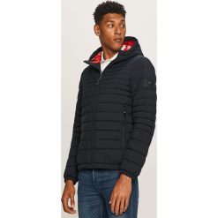 Tommy Hilfiger - Kurtka. Niebieskie płaszcze męskie TOMMY HILFIGER, s, bez wzorów, z poliesteru, krótkie, z kapturem. Za 1199,00 zł.