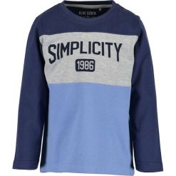 Blue Seven - Longsleeve dziecięcy 92-128 cm. Niebieskie t-shirty chłopięce Blue Seven, z nadrukiem, z bawełny, z długim rękawem. Za 49,90 zł.