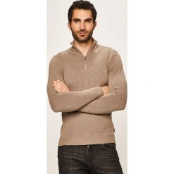 Jack & Jones - Sweter. Niebieskie swetry męskie Jack & Jones, s, bez wzorów, z bawełny, z golfem, bez kaptura. Za 219,90 zł.