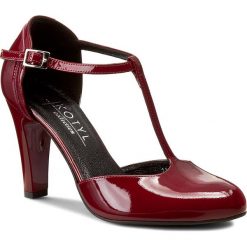 Creepersy damskie: Półbuty KOTYL - 5879 Bordo Lakier