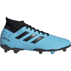 Buty piłkarskie adidas Predator 19.3 Fg M F35593 niebieskie. Niebieskie buty sportowe męskie Adidas, z syntetyku, bez zapięcia, do piłki nożnej. W wyprzedaży za 409,00 zł.