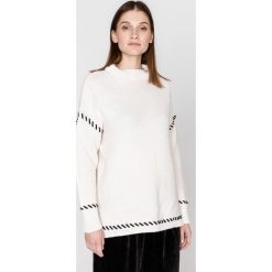 Silvian Heach Benafer Sweter Biały. Białe bluzy damskie Silvian Heach, m, bez wzorów, z wełny, bez rękawów, bez kaptura. Za 490,95 zł.