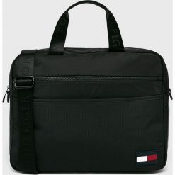 Tommy Hilfiger - Torba. Czarne torby na laptopa marki TOMMY HILFIGER, w paski, z poliesteru. Za 539,90 zł.
