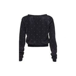 Sweatshirt Crop Tropical MIlky Way. Czarne bluzy damskie Who cares, bez wzorów, bez rękawów, bez kaptura. Za 129,99 zł.