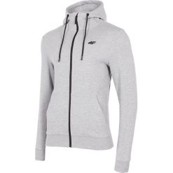 Bluza męska BLM300 - chłodny jasny szary melanż. Szare bluzy męskie 4f, m, bez wzorów, z dzianiny, z kapturem, bez rękawów, z kapturem. Za 139,99 zł.