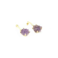 Earrings Ametyst Szczotka złoto. Fioletowe kolczyki damskie Brazi druse jewelry, z ametystem, złote. Za 220,00 zł.