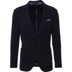 Pier One Marynarka dark blue. Niebieskie marynarki męskie slim fit Pier One, z bawełny. Za 359,00 zł.