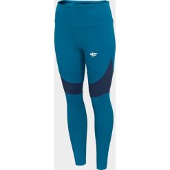 Legginsy treningowe damskie. Spodnie damskie 4f, bez wzorów, z dzianiny. Za 149,99 zł.