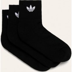 Adidas Originals - Skarpety (3-pack). Czarne skarpetki męskie adidas Originals, bez wzorów, z elastanu. Za 49,90 zł.