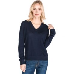 Tommy Hilfiger Sweter Niebieski. Niebieskie bluzy damskie TOMMY HILFIGER, s, bez wzorów, z wełny, bez rękawów, bez kaptura. Za 521,95 zł.