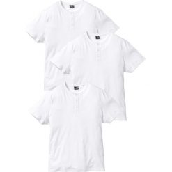 T-shirt (3 szt.) bonprix 3x biały. Białe t-shirty męskie bonprix, l. Za 98,97 zł.