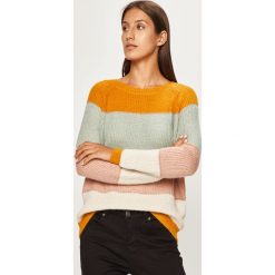 Only - Sweter. Żółte swetry damskie ONLY, s, bez wzorów, z dzianiny, bez rękawów, bez kaptura. W wyprzedaży za 69,90 zł.