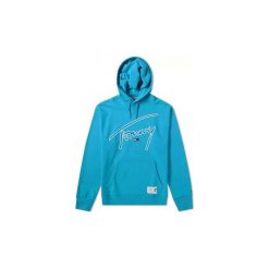 Bluzy Tommy Jeans DM0DM05672 TOMMY SIGNATURE. Niebieskie bluzy męskie Tommy Jeans, s, bez wzorów, z jeansu, bez kołnierzyka, bez rękawów, bez kaptura. Za 328,92 zł.