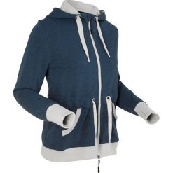 Bluzy damskie: Bluza rozpinana, długi rękaw bonprix ciemnoniebieski melanż