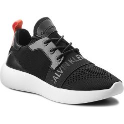 Sneakersy CALVIN KLEIN JEANS - Meryl RE9809 Black. Czarne półbuty damskie Calvin Klein Jeans, z jeansu. W wyprzedaży za 439,00 zł.