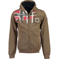 Bluza "Fespote" w kolorze szarobrązowym. Szare bluzy męskie Geographical Norway Men, s, z nadrukiem, z kapturem, bez rękawów, bez kaptura. W wyprzedaży za 112,95 zł.