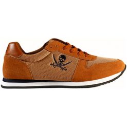 Sneakersy w kolorze jasnobrązowym. Pomarańczowe trampki męskie The Time of Bocha, bez wzorów, z materiału, na sznurówki. W wyprzedaży za 169,95 zł.
