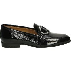 Mokasyny - 438-5 BLACK. Czarne mokasyny damskie marki Venezia, ze skóry. Za 299,00 zł.